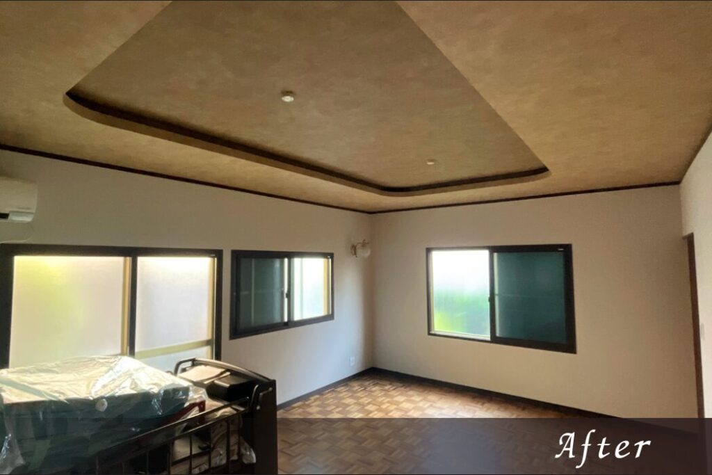 耐震リフォーム後のリビングルームの様子