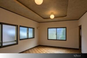 耐震リフォーム後のリビングルームの様子